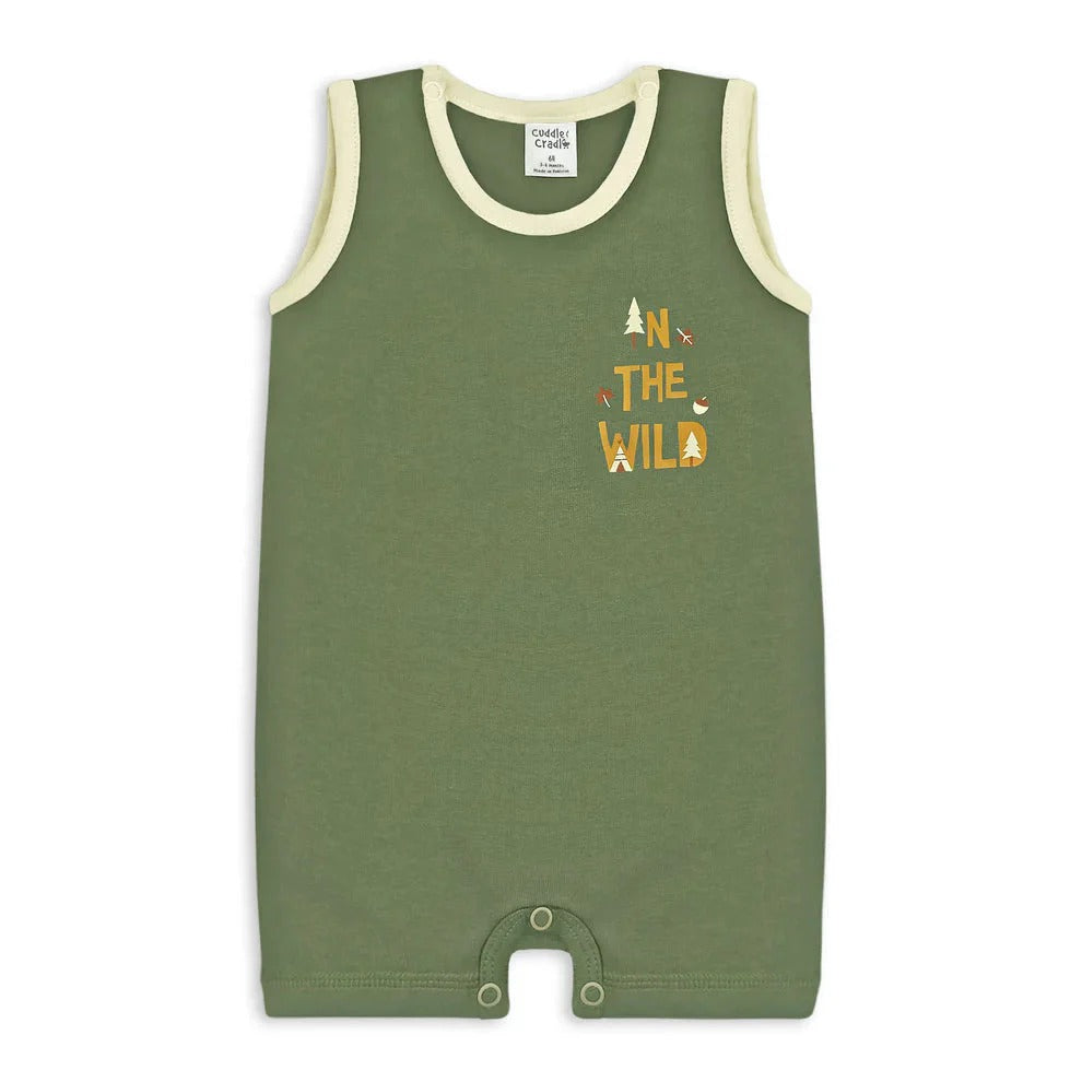 Cuddle & Cradle Half Length Romper - In The Wild