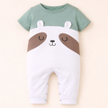 Baby Full-Body Printed Cotton Romper Bear White - Mini Charm