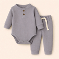 Baby Rib Bodysuit & Pajama Set Light Purple - Oolaa