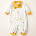 Baby Soft Romper With Bib Smile Yellow - Sunshine